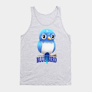 Blue Bird Sad Bird Tank Top